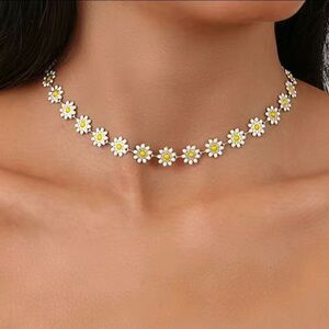 Flower Daisy Clavicle Chain Necklace Women Choker Pendant Flower Jewelry